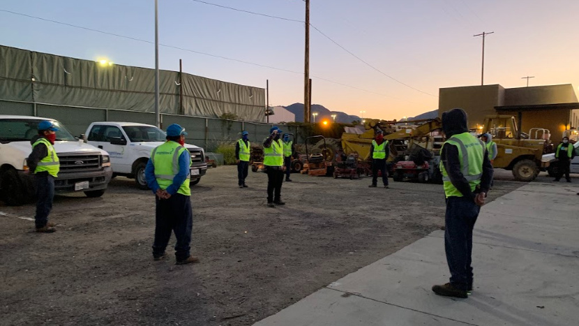 Crews during stretch and flex